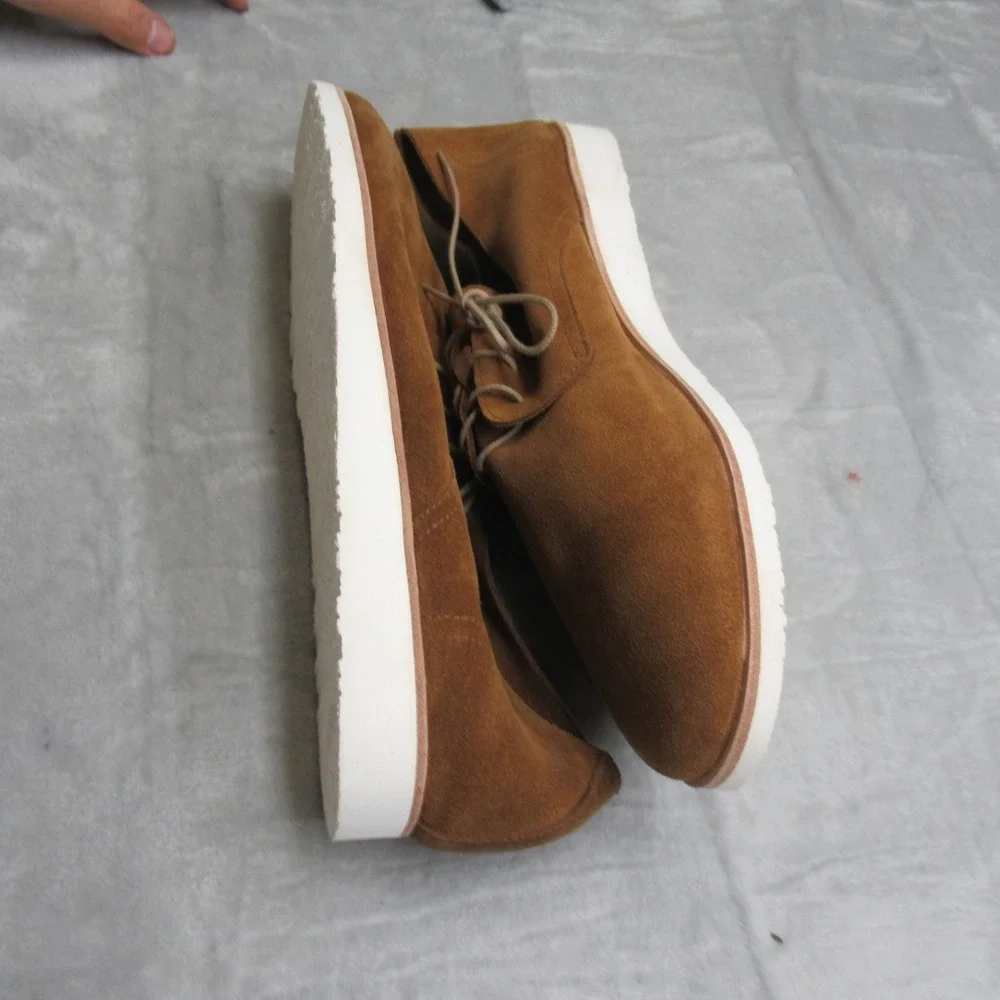 Nisolo Mens Shoes 11 Brown Suede Leather Oxford Lace Up‎ Casual Light $159 NEW